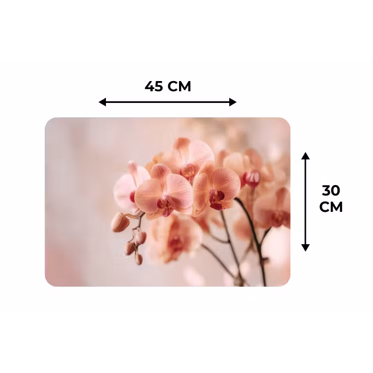 Orchidee - Bloemen - Roze - Bloemblaadjes Placemat vinyl groot -specs