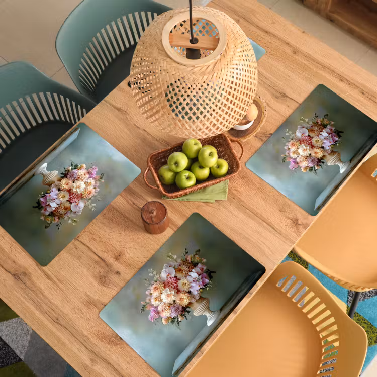 Orchidee - Boeket - Vaas - Bloemen Placemat vinyl groot -zzsfeer5_Kitchenyeah-website