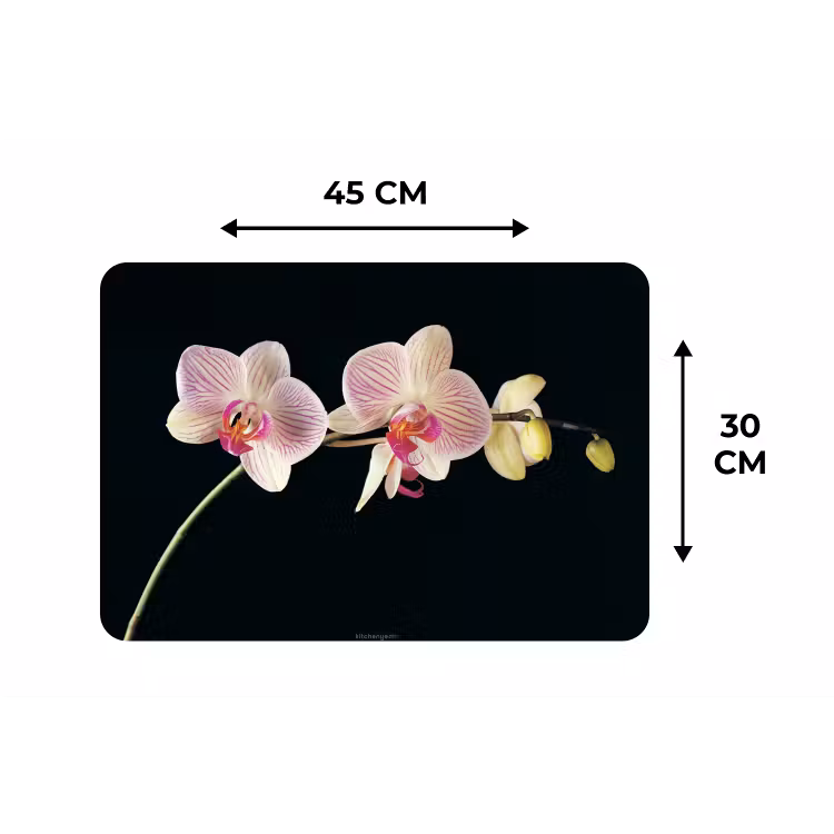 Orchidee - Roze - Bloemen Placemat vinyl groot -specs
