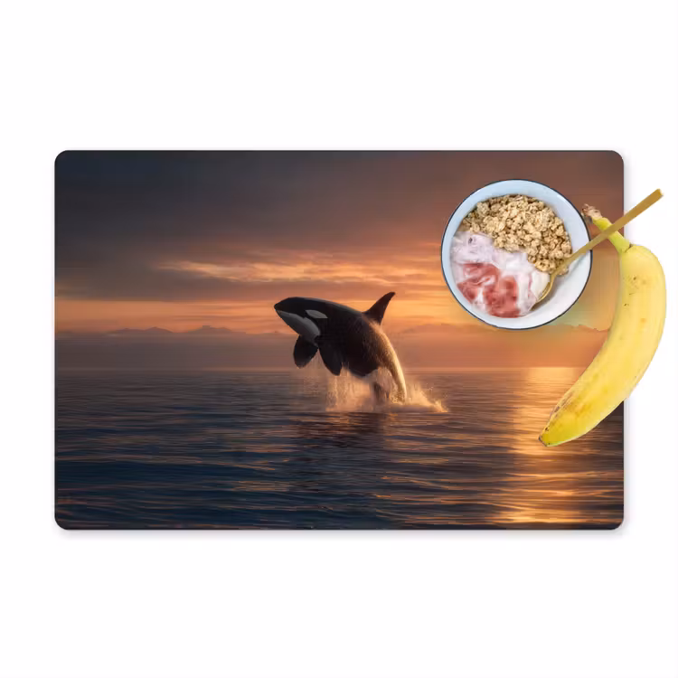 Orka - Zee - Zonsondergang Placemat vinyl groot -zzzproduct_Kitchenyeah-website