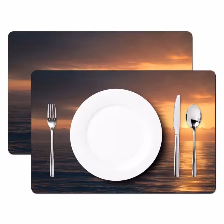 Orka - Zee - Zonsondergang Placemat vinyl groot -zzsfeer2_Kitchenyeah-website