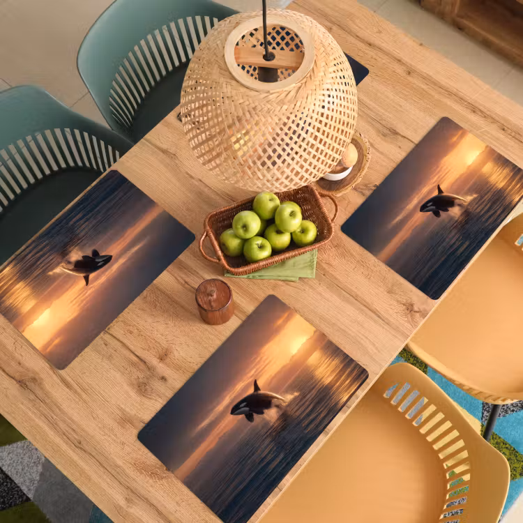 Orka - Zee - Zonsondergang Placemat vinyl groot -zzsfeer5_Kitchenyeah-website