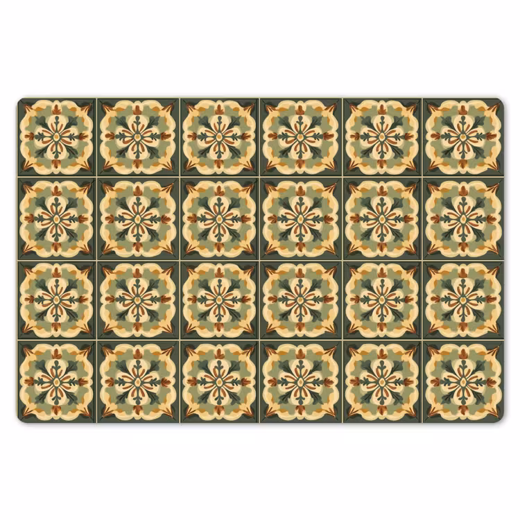 Ornament - Patroon - Groen Placemat vinyl groot 368 -zzsfeer1_Kitchenyeah-website