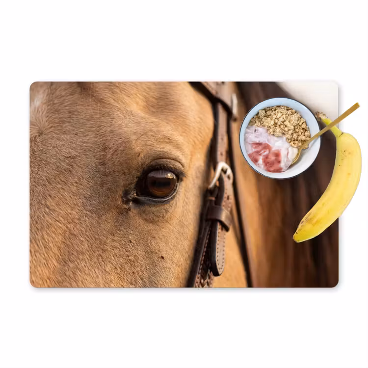 Paard - Oog - Bruin Placemat vinyl groot -zzzproduct_Kitchenyeah-website