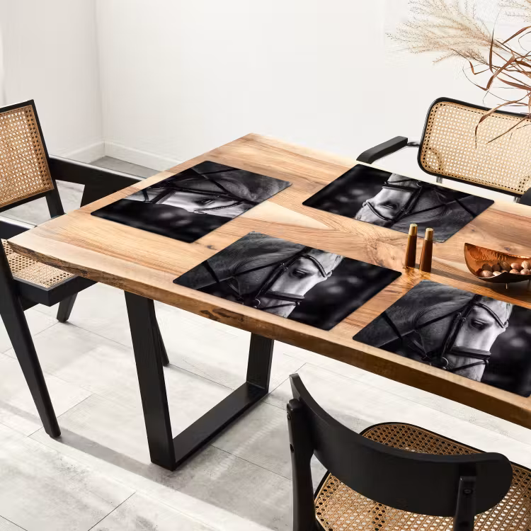 Paard - Schimmel - Portret Placemat vinyl groot -zzsfeer4_Kitchenyeah-website