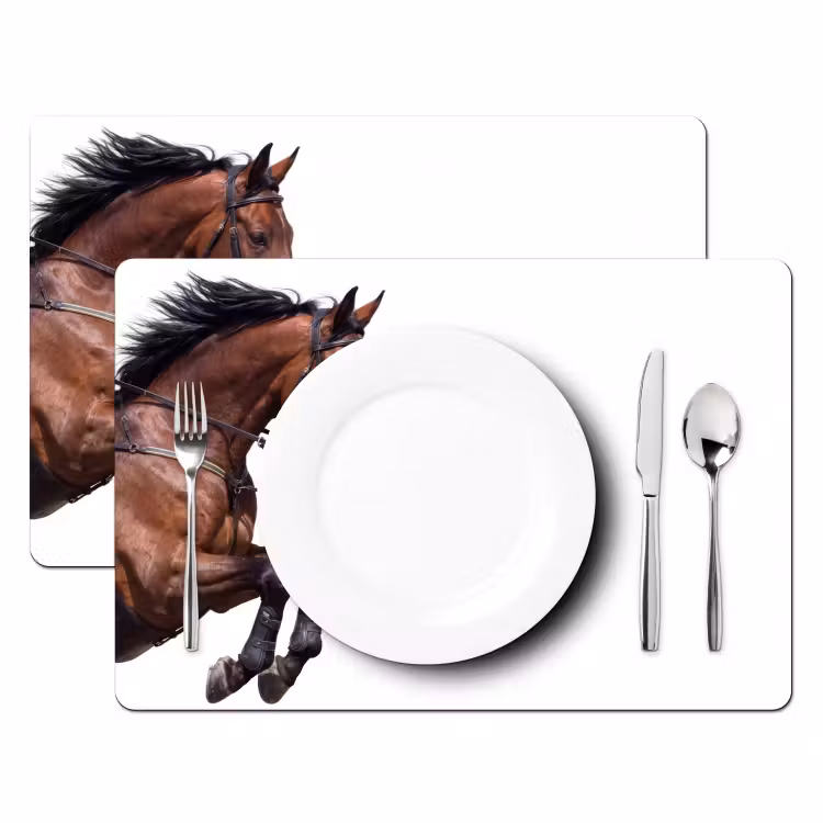Paard - Springen - Modern Placemat vinyl groot -zzsfeer2_Kitchenyeah-website