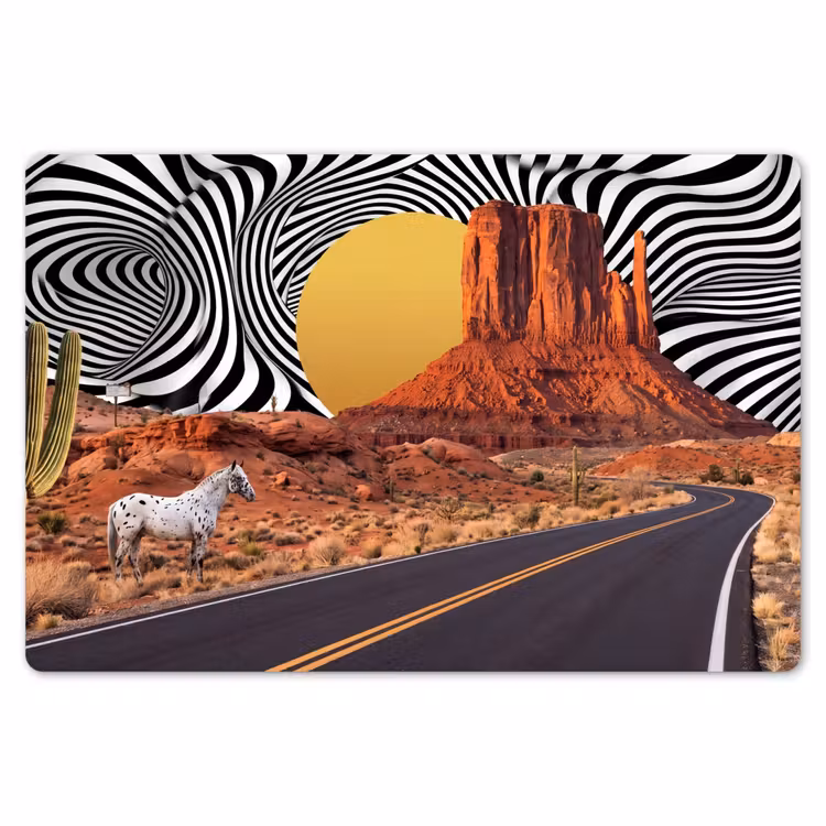 Placemat - 6 stuks - Paard - Woestijn - Natuur - Paard - Woestijn - Natuur Placemat vinyl groot