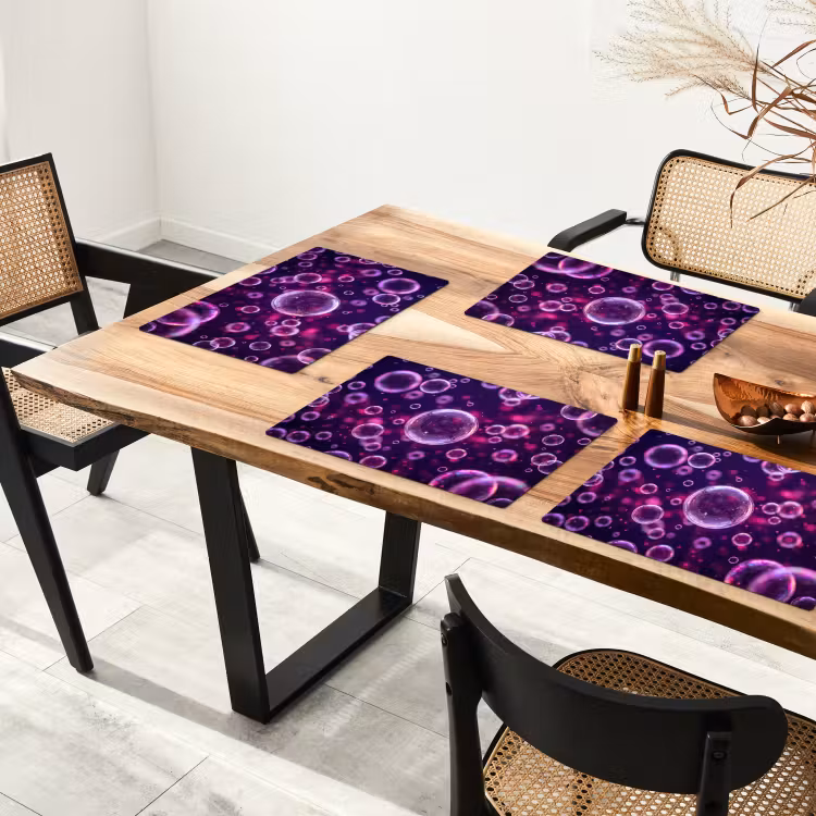 Paars - Bubbels - Schuim Placemat vinyl groot -zzsfeer4_Kitchenyeah-website