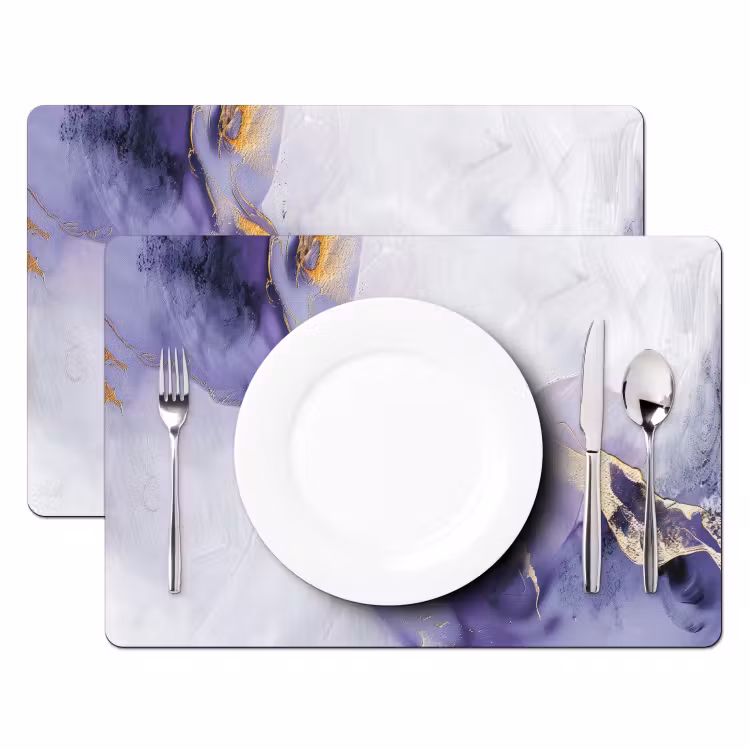 Paars - Modern - Marmer - Abstract Placemat vinyl groot -zzsfeer2_Kitchenyeah-website