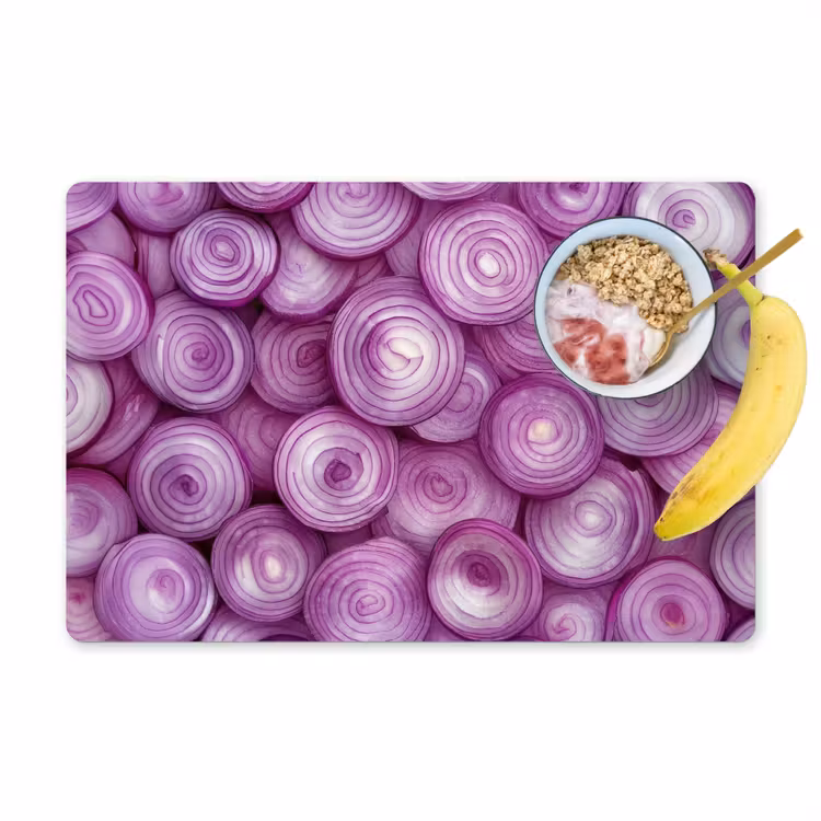 Paars - Uien - Close up Placemat vinyl groot -zzzproduct_Kitchenyeah-website