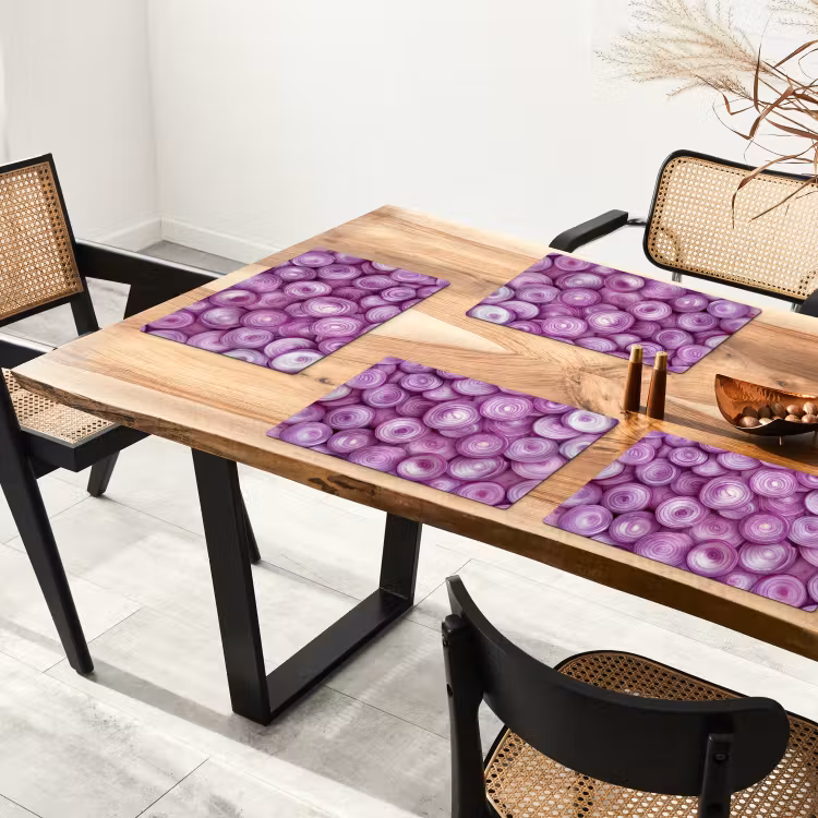 Paars - Uien - Close up Placemat vinyl groot -zzsfeer4_Kitchenyeah-website