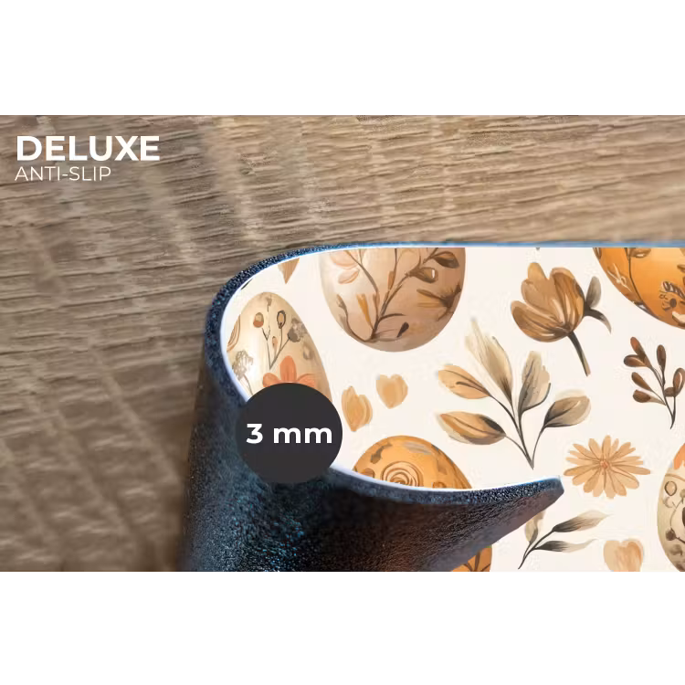 Paaseieren - Bruin - Bloemen Placemat vinyl groot -closeup