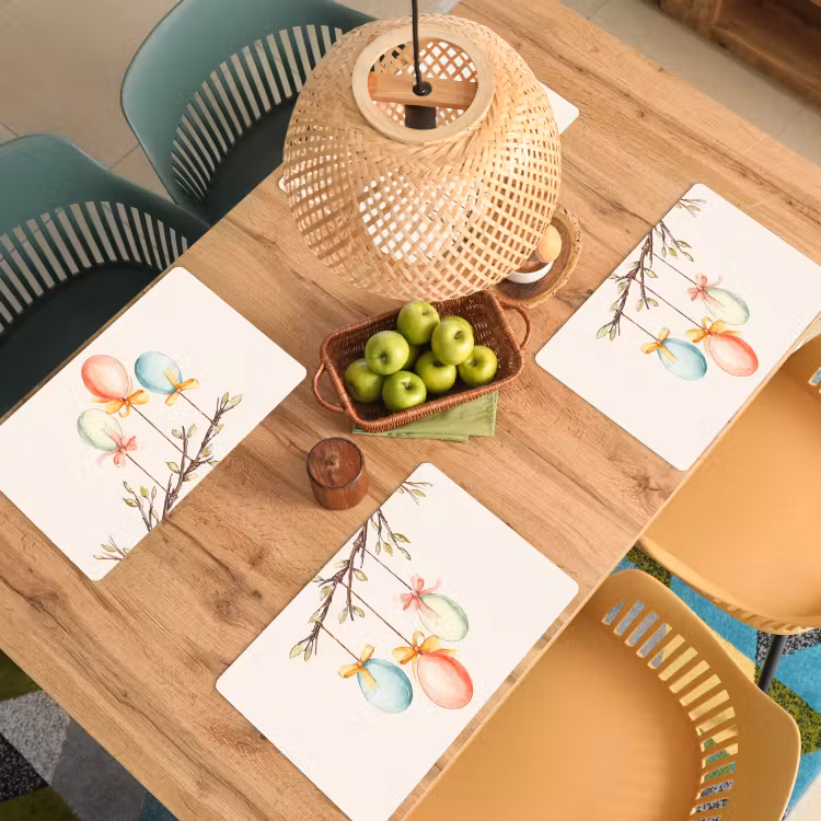 Paastak - Strikje - Eieren Placemat vinyl groot -zzsfeer5_Kitchenyeah-website