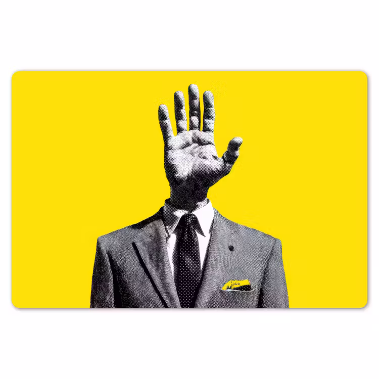 Pak - Hand - Geel Placemat vinyl groot -zzsfeer1_Kitchenyeah-website