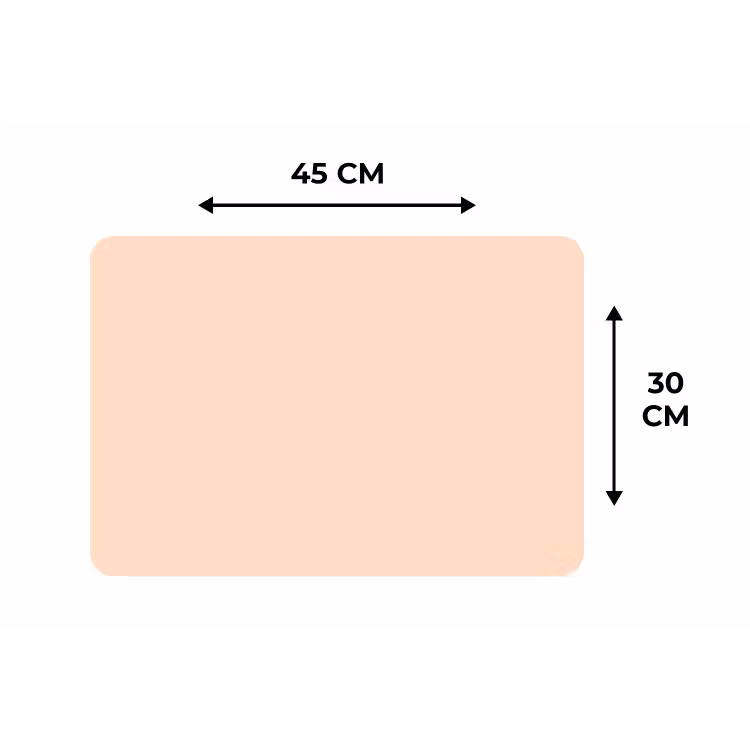 Pale - Peach - Nude Placemat vinyl groot 368 -specs