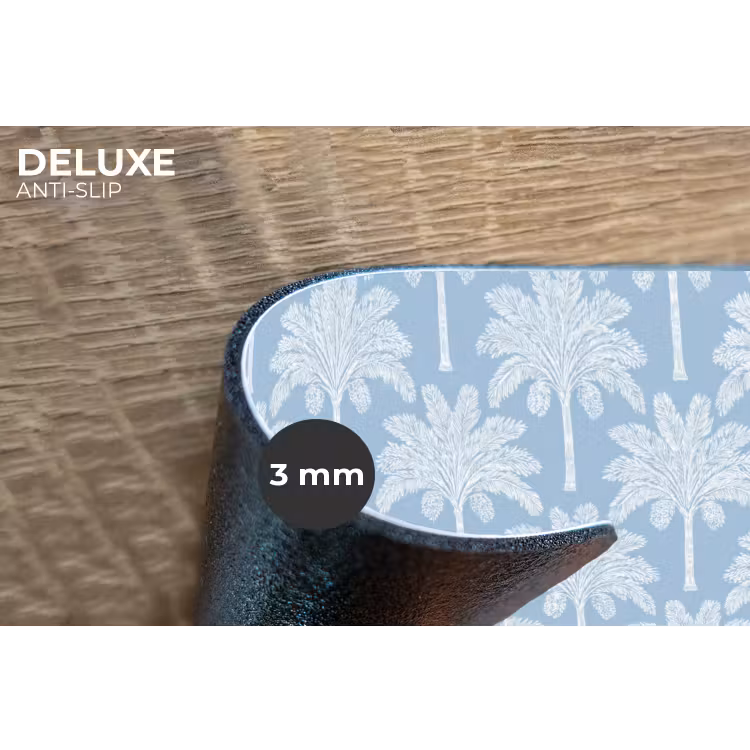 Palmboom - Modern - Blauw Placemat vinyl groot 368 -closeup
