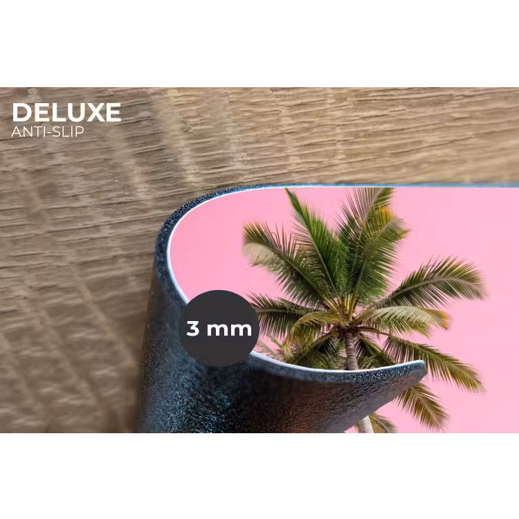 Palmboom - Tropisch - Pink Placemat vinyl groot -closeup