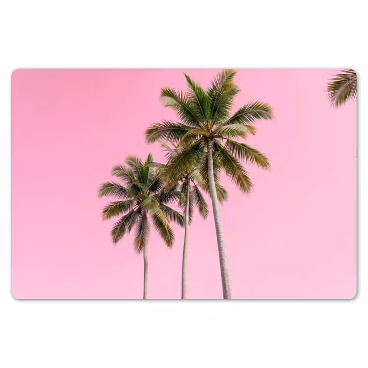 Palmboom - Tropisch - Pink Placemat vinyl groot -zzsfeer1_Kitchenyeah-website