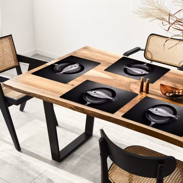 Pan - Vis - Zwart - Wit Placemat vinyl groot -zzsfeer4_Kitchenyeah-website