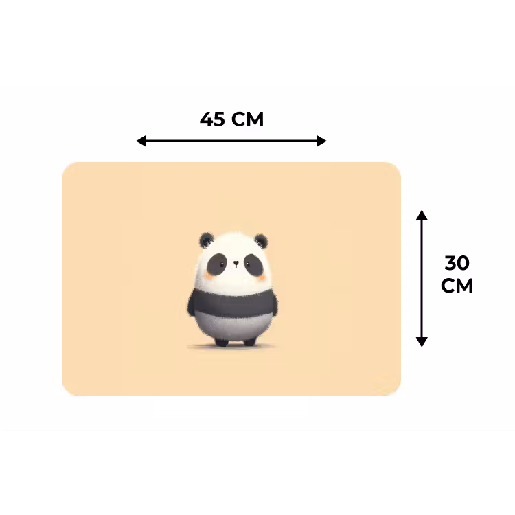 Panda - Beige - Minimalistisch Placemat vinyl groot -specs