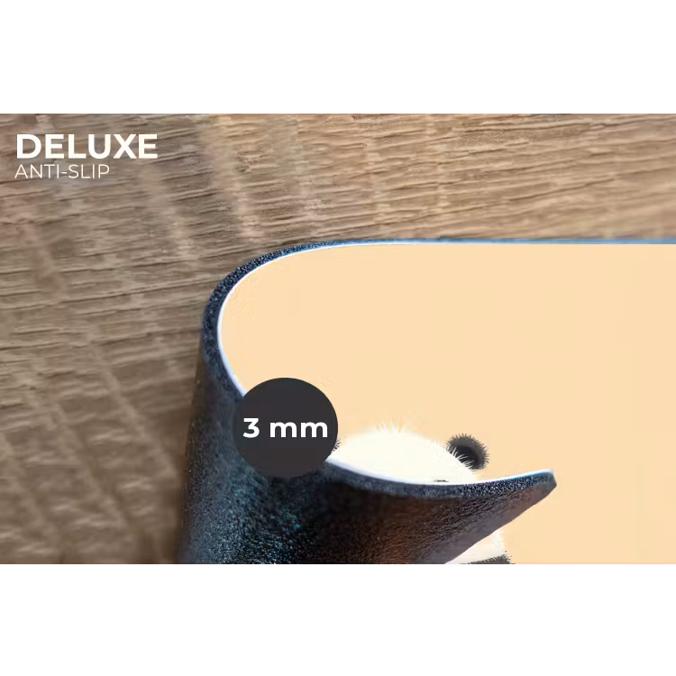 Panda - Beige - Minimalistisch Placemat vinyl groot -closeup