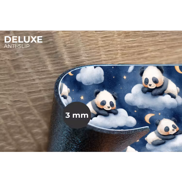 Panda's - Slapen - Blauw Placemat vinyl groot 368 -closeup