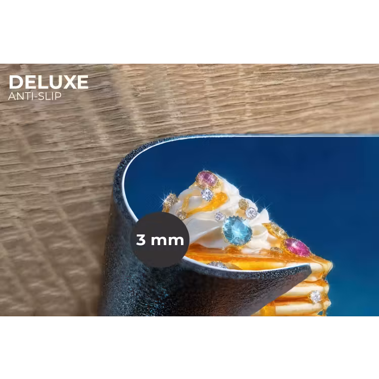 Pannenkoeken - Steentjes - Glitter - Slagroom Placemat vinyl groot -closeup
