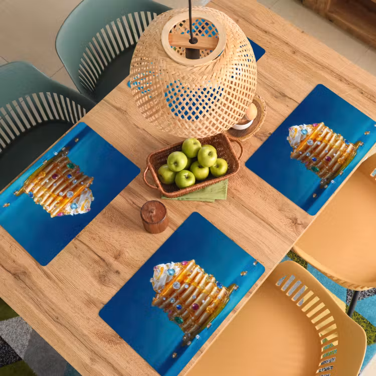 Pannenkoeken - Steentjes - Glitter - Slagroom Placemat vinyl groot -zzsfeer5_Kitchenyeah-website