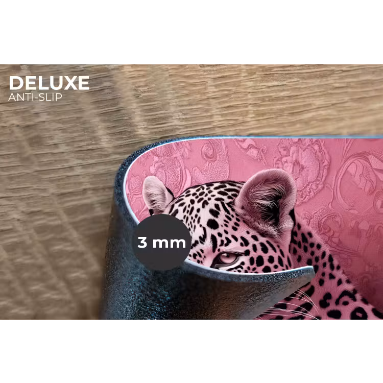 Panter - Luxe - Roze Placemat vinyl groot -closeup