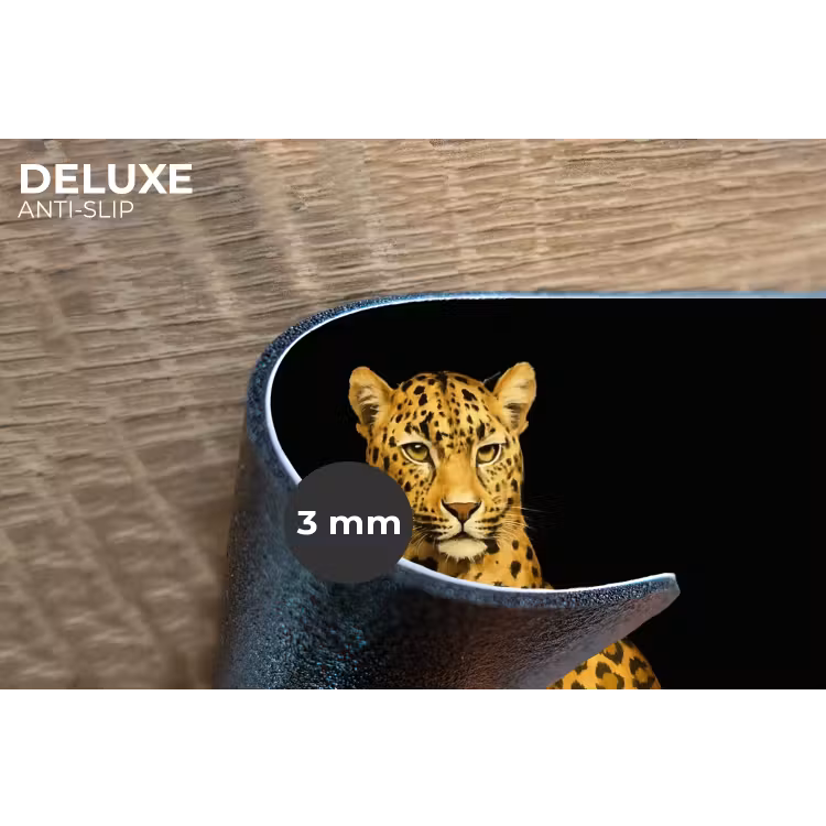 Panter - Realistisch - Bruin Placemat vinyl groot -closeup