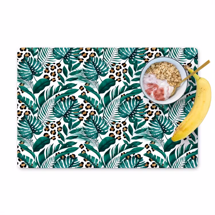 Panterprint - Bladeren - Jungle Placemat vinyl groot -zzzproduct_Kitchenyeah-website