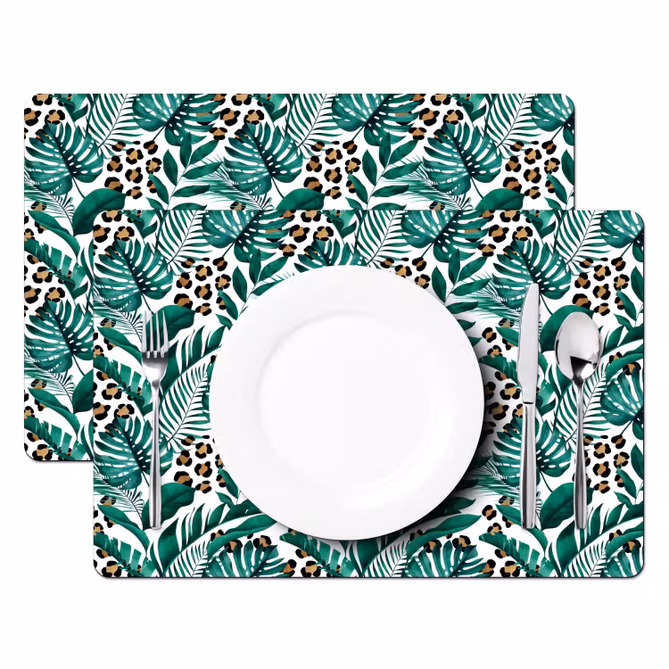 Panterprint - Bladeren - Jungle Placemat vinyl groot -zzsfeer2_Kitchenyeah-website