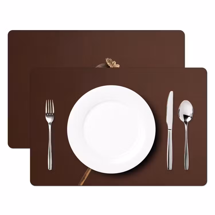 Papaverbol - Droogbloem - Bruin - Minimalistisch Placemat vinyl groot -zzsfeer2_Kitchenyeah-website