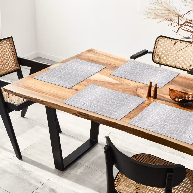 Papier - Overlappend - Textuur - Modern - Wit Placemat vinyl groot -zzsfeer4_Kitchenyeah-website