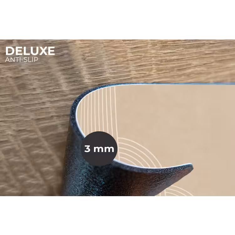 Parallelle lijnen - Lichte textuur - Beige Placemat vinyl groot -closeup