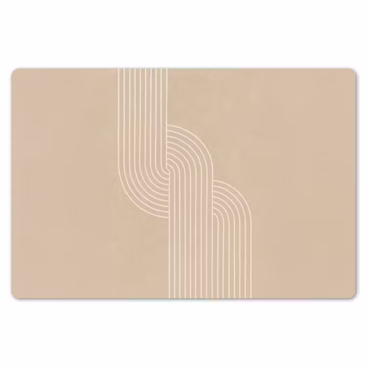 Parallelle lijnen - Lichte textuur - Beige Placemat vinyl groot -zzsfeer1_Kitchenyeah-website