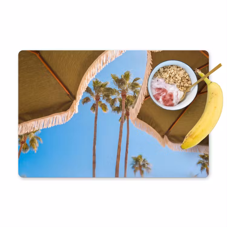 Parasol - Groen - Franjes - Zomer - Tropisch Placemat vinyl groot -zzzproduct_Kitchenyeah-website