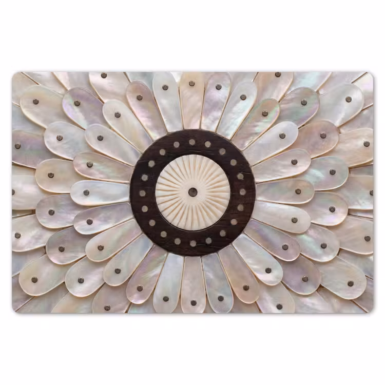 Parelmoer - Patroon - Decoratie - Ambacht - Wit Placemat vinyl groot -zzsfeer1_Kitchenyeah-website