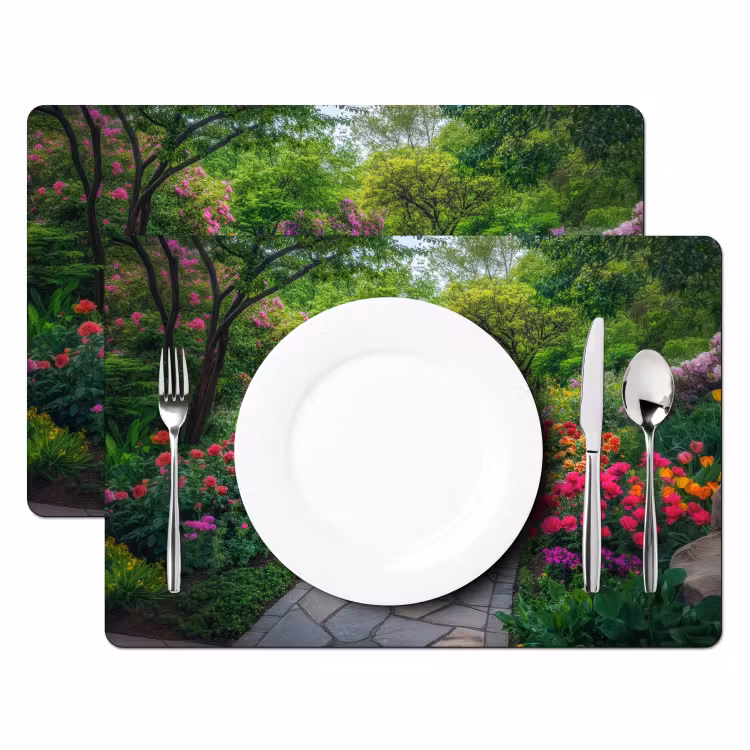 Park - Bloemen - Tuin Placemat vinyl groot -zzsfeer2_Kitchenyeah-website