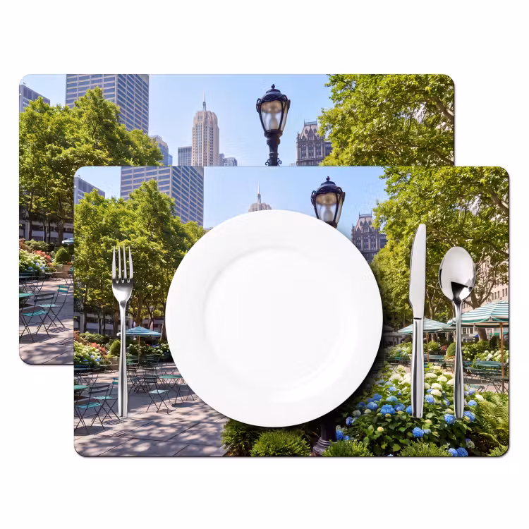 Park - Fontein - Stad - Natuur Placemat vinyl groot -zzsfeer2_Kitchenyeah-website