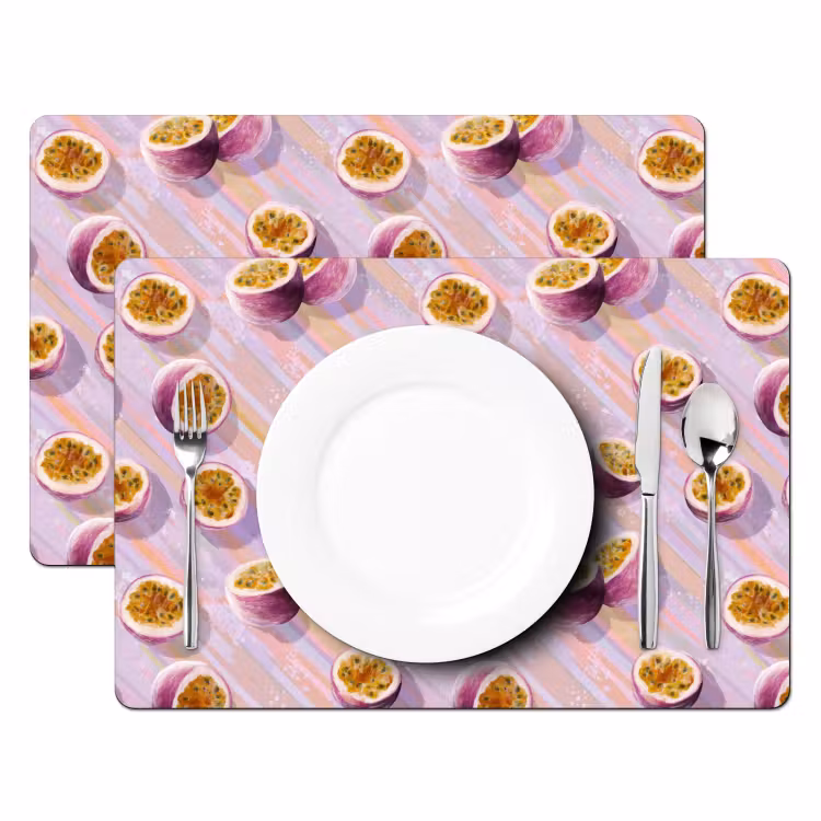 Passievrucht - Tropisch - Paars Placemat vinyl groot 368 -zzsfeer2_Kitchenyeah-website