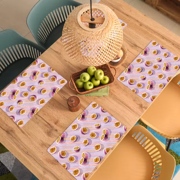 Passievrucht - Tropisch - Paars Placemat vinyl groot 368 -zzsfeer5_Kitchenyeah-website