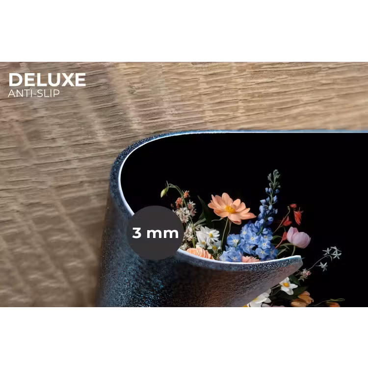 Pastel - Bloemen - Glazen - Vaas Placemat vinyl groot -closeup