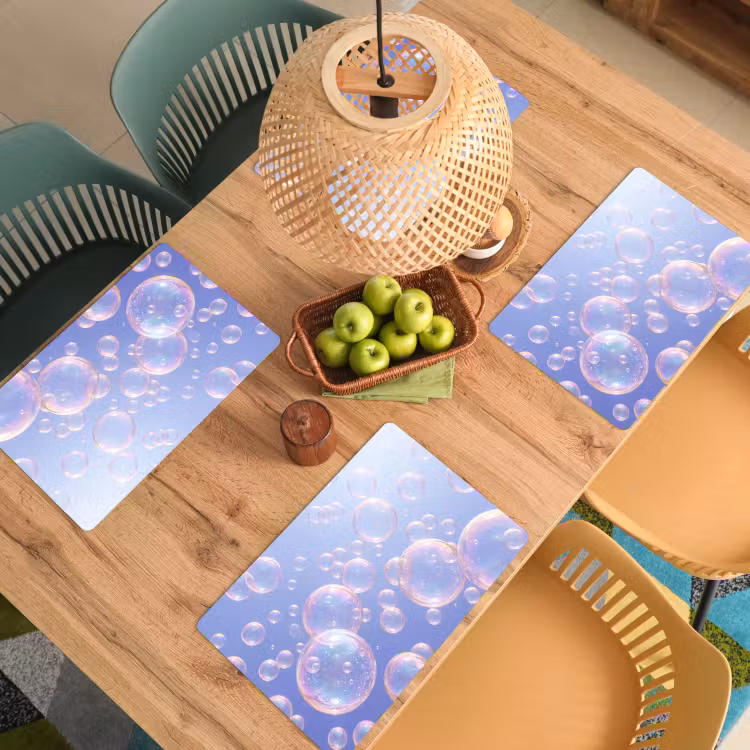 Pastel - Bubbels - Dromerig Placemat vinyl groot -zzsfeer5_Kitchenyeah-website