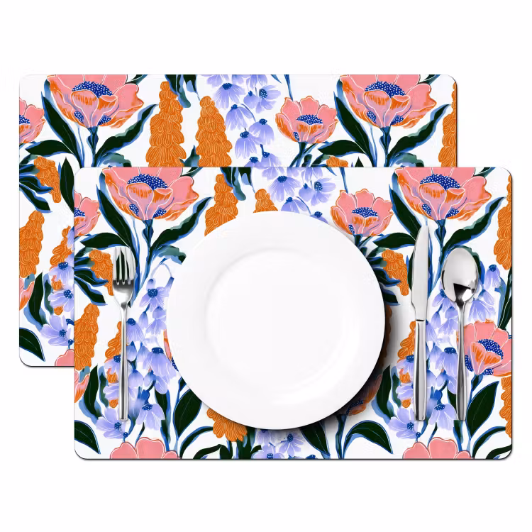 Patroon - Aquarel - Kleurrijk Placemat vinyl groot 368 -zzsfeer2_Kitchenyeah-website