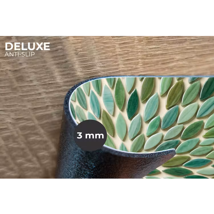 Patroon - Blad - Groen - Abstract Placemat vinyl groot -closeup