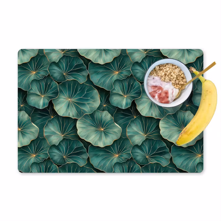 Patroon - Bladeren - Groen Placemat vinyl groot 368 -zzzproduct_Kitchenyeah-website