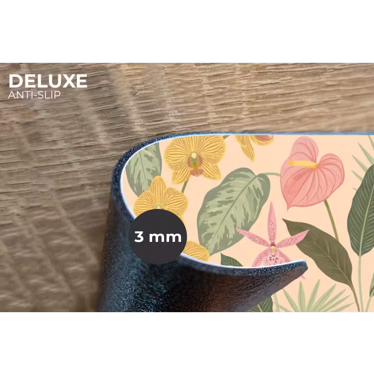 Patroon - Bloemen - Kleurrijk Placemat vinyl groot -closeup