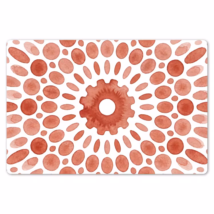 Patroon - Cirkels - Abstract - Modern - Rood Placemat vinyl groot -zzsfeer1_Kitchenyeah-website