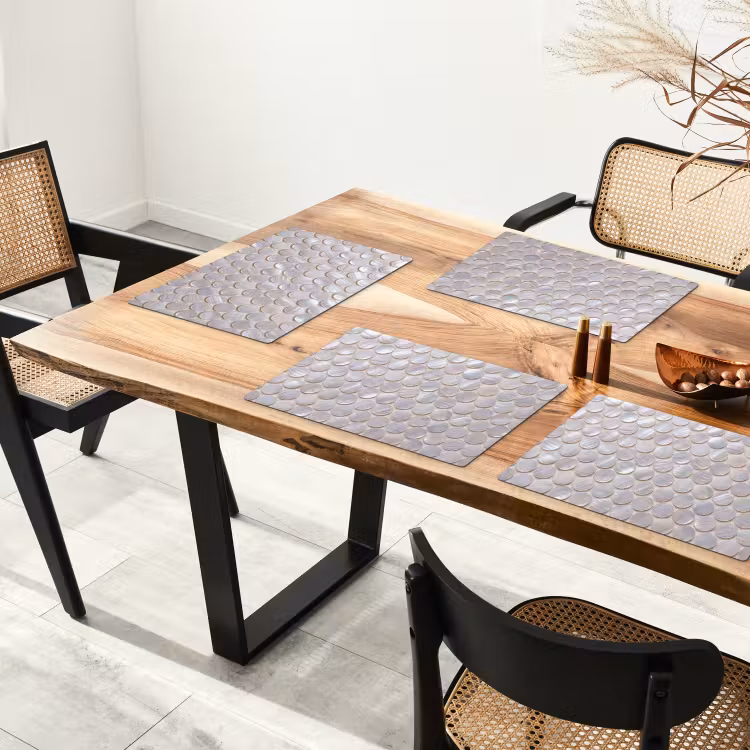 Patroon - Cirkels - Abstract - Modern - Wit Placemat vinyl groot -zzsfeer4_Kitchenyeah-website